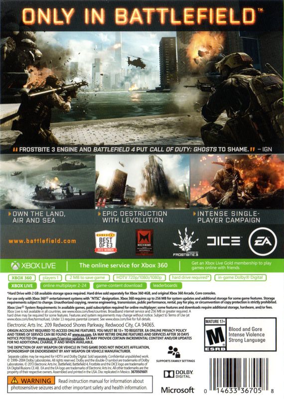 Battlefield 4 Xbox 360